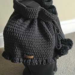womens grey crochet shrug